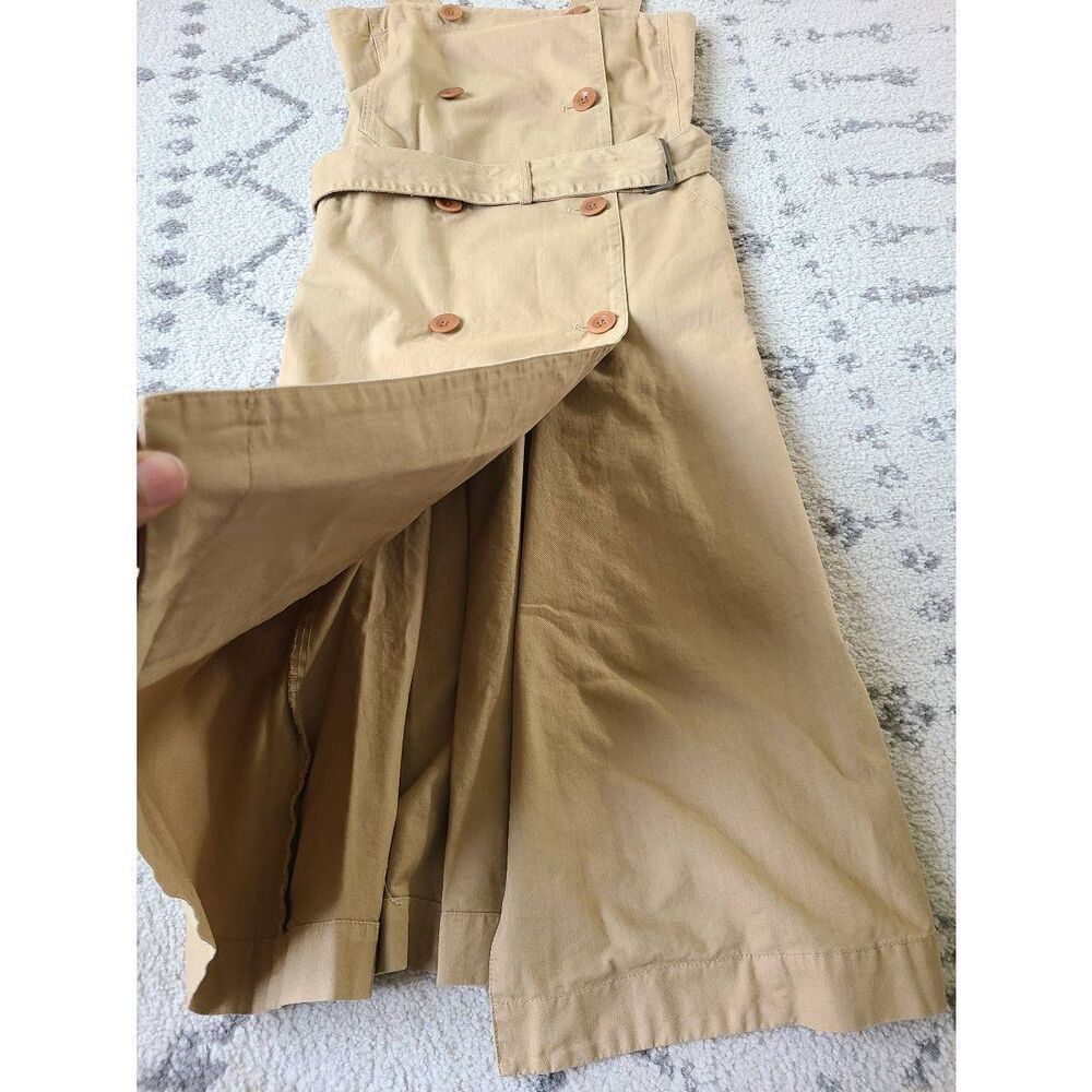 Madewell Mini Dress Womens 0 Beige Sleeveless Double Breasted Strapped Stylish - Picture 5 of 7